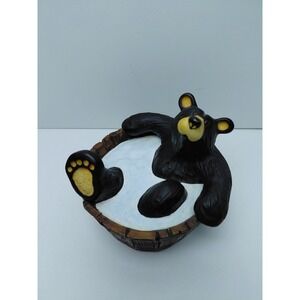 Big Sky Carvers Bearfoots Bears Jeff Fleming Bear Naked Black Bear Barrel Tub